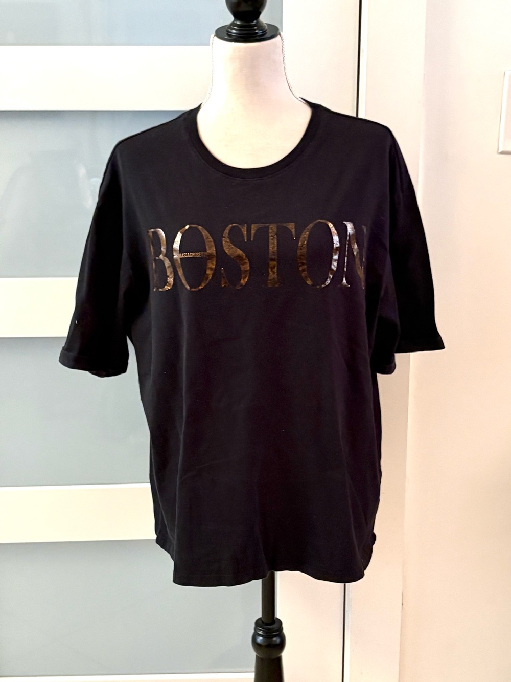 Boston Foil Logo Short Sleeve Tee - Black